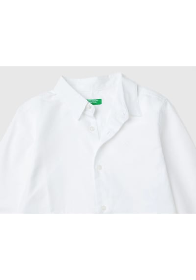 United Colors Of Benetton Benetton Erkek Çocuk Beyaz Önü Logo İşlemeli Düğmeli Armürlü Gömlek Beyaz United Colors Of Benetton Benetton Erkek Çocuk Beyaz Önü Logo İşlemeli Düğmeli Armürlü Gömlek Beyaz