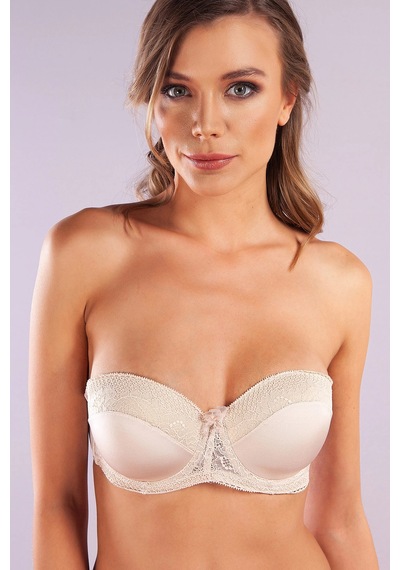 Golshan Gala Balconette Foam Cup Lace Bra, Ten Konforlu Ve Şık Sütyen, Strapless Çok Renkli