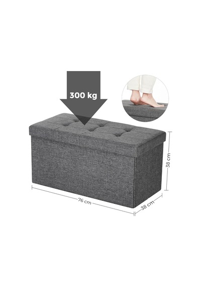 Saklama Alanlı Oturma Bankı, Oturma Sandığı, Tabure, Saklama Kutusu, Ayak Koyma Yeri, Katlanabilir, 300 Kg'a Kadar