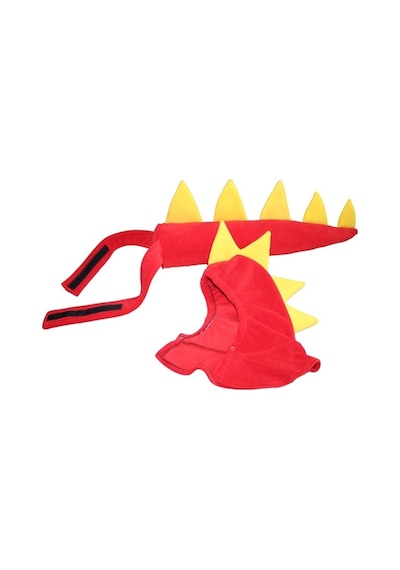 Dinozor Kostüm Set Kırmızı Dinozor Kuyruk Başlık Set Kırmızı