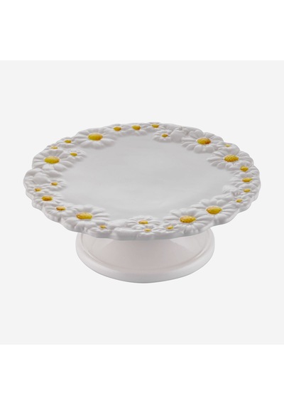 Beyaz Seramik Kek Standı 22 Cm