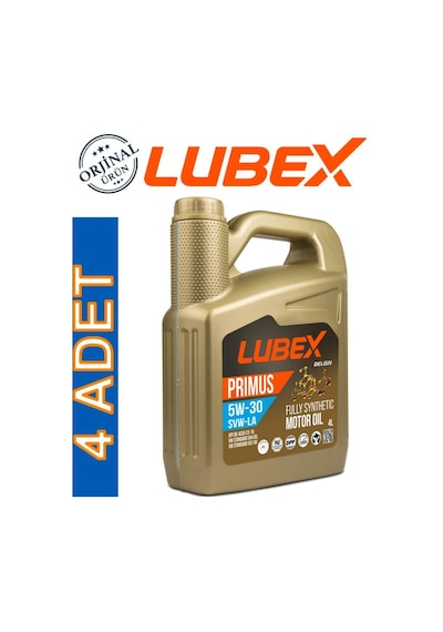 Lubex Primus Svw-La 5W-30 Tam Sentetik Dpf Motor Yağı 4 x 4 L