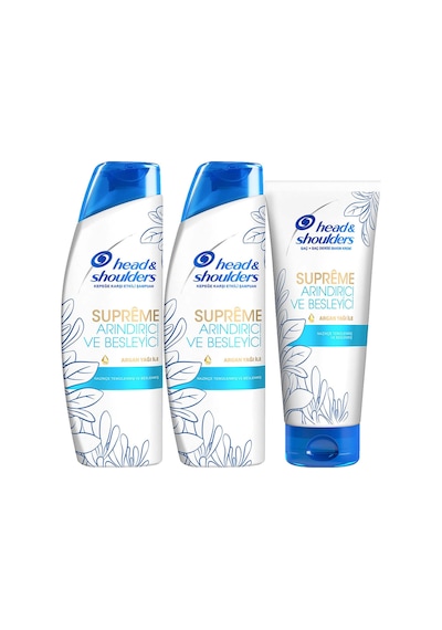 Head & Shoulders Supreme Şampuan 2 x 300 ML + Saç Kremi 220 ML