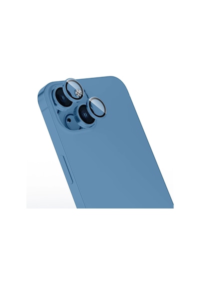 Apple Uyumlu iPad iPhone 13 Zore Mikro Kamera Lens Koruyucu Lacivert