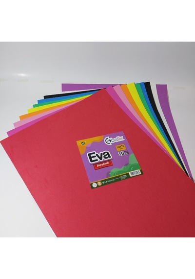 Bafix Eva Yapışkanlı 50x70 10 Renk Karışık Çok Renkli
