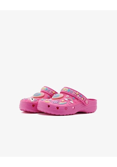Skechers Kız Çocuk Pembe Işıklı Terlik Pembe