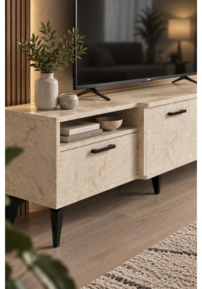 Sulorahome Ekru Traverten Desenli Suntalam Tv Sehpası 160x40 Cm Açık Kahverengi Sulorahome Ekru Traverten Desenli Suntalam Tv Sehpası 160x40 Cm Açık Kahverengi