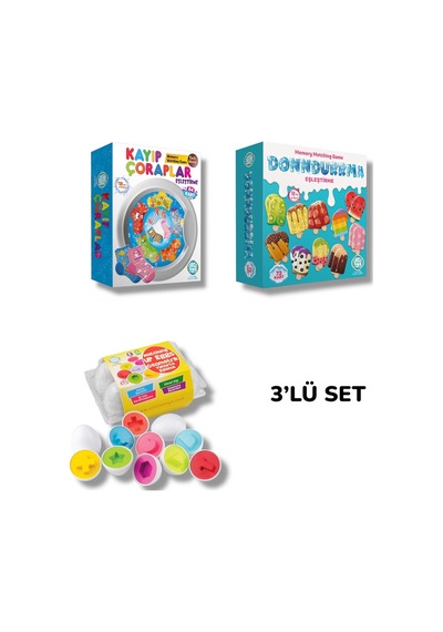 Kayıp Çorap & Dondurma Eşleştirme Ve 6lı Geometrik Yumurta