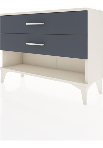 Arges Şifonyer 2 Çekmeceli 88x30x64 Aytaşı-antrasit Aytaşı