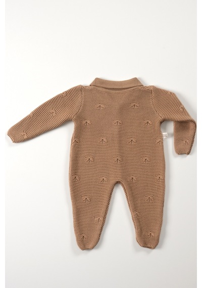 Tinylamb Premium Yenidoğan Bebek Triko Set 5 Parça Kahve - Premium Bebek Hediye Seti Kahverengi