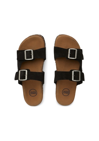Jack & Jones Jack Jones Erkek Deri Terlik 12231428 Siyah