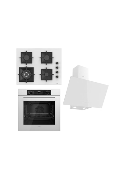 Ferre Flowart Serisi Beyaz Ankastre Set SC406-WFA - QBL63CB - D078