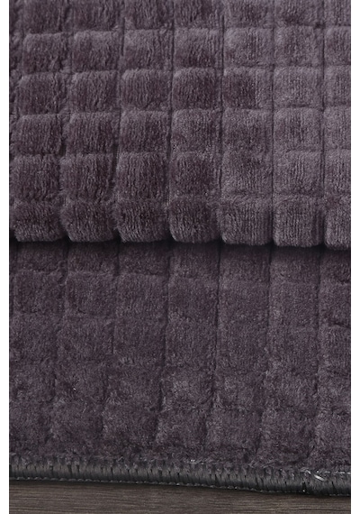 Kare Plus Antrasit Büyük Ebat 80x150 + 50x80 Cm 2'li Banyo Paspası Yıkanabilir Klozet Takımı Vizon