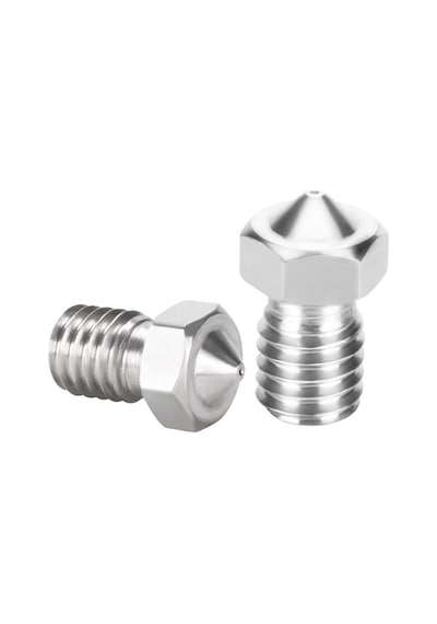 Koodmax 3d Yazıcı Printer E3d V5-v6 Mk8 Extruder 1.75mm / 0.6mm Paslanmaz Çelik Nozzle M6 - 2 Adet
