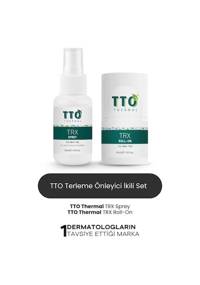 Tto Trx Sprey ve Roll-On Paketi Terleme Önleyici(Çay Ağacı Yağı/Tea Tree Oil)