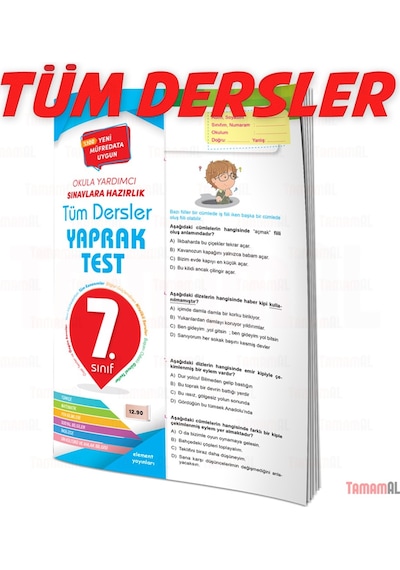 7.Sınıf Tüm Dersler Soru Bankası + Yaprak Test Set Element