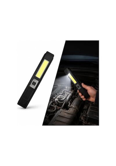 Gold Silver Şarjlı Led Çalışma Lambası, Cob + Xte El Feneri, 180 Ayarlanabilir, Manyetik Tabanlı, Type-c Hızl