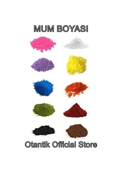 Mum Boyası Toz 10 Renk Soya,Parafin Mum %100Doğal Yağda Çözünen