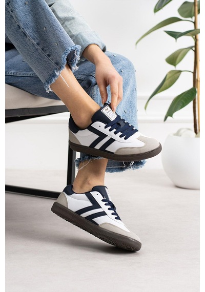Kadın Düşük Bilek Bağcıklı Sneaker Beyaz