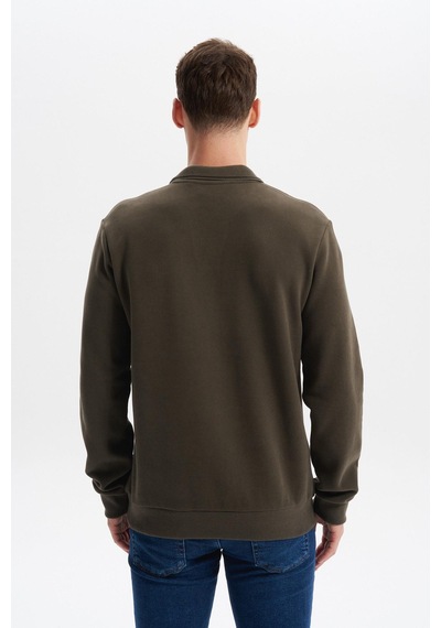 AR-MA Arma Erkek Regular Fit Polo Yaka Sweatshirt Karbon Fırçalı Selanik, %65 Pamuk %35 Polyester, Düğmesiz Basic K30554698602 Haki AR-MA Arma Erkek Regular Fit Polo Yaka Sweatshirt Karbon Fırçalı Selanik, %65 Pamuk %35 Polyester, Düğmesiz Basic K30554698602 Haki