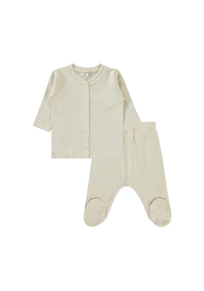 Civil Baby Düz 1-6 Ay Pijama Takımı - Bej