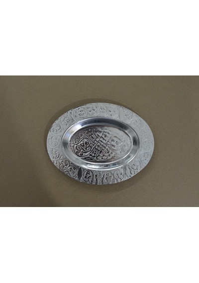 Paslanmaz Çelik Oval Tepsi 304 Kalite Krom, Dekoratif Ve Servis Amaçlı Küçük Tepsi 18 Cm