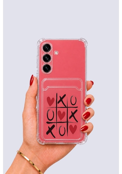 Samsung Galaxy Uyumlu S25 Kartlıklı Xoxo Desenli Kılıf