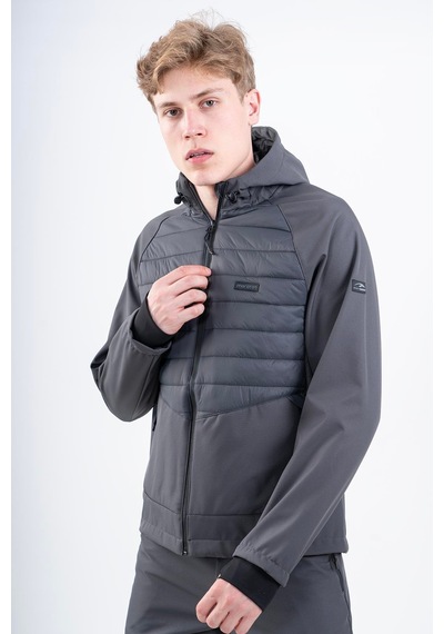 Maraton Sportswear Regular Erkek Kapşonlu Uzun Kol Outdoor Antrasit Ceket 20385 Antrasit