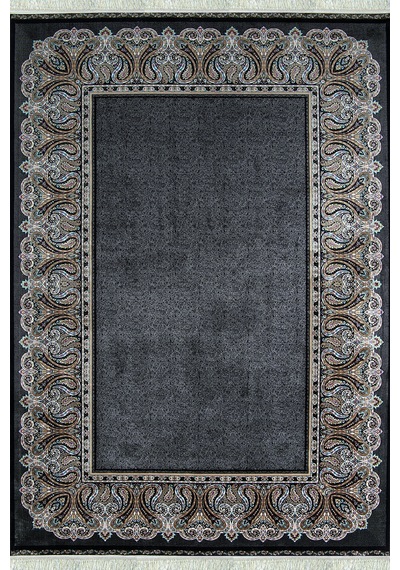 Romans Herat 2808 Koyu Lacivert - İpeksi Dokulu Desenli Salon Halısı