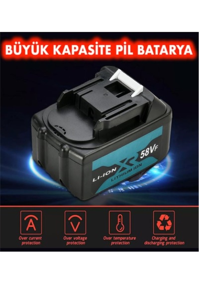 Mıllıan Ekstra Güçlü 10 Pilli Batarya - Şarjlı Akülü Dal Budama - Matkap - Hilti - Taşlama - Somun Sökme Bataryası