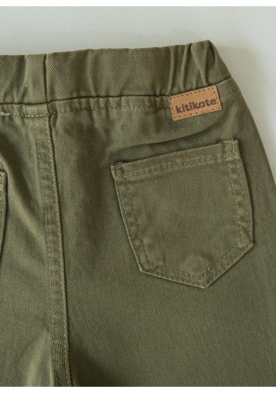 Kitikate Organik Gabardin Bebek Pantolon Yeşil Yeşil