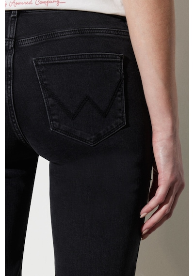 Wrangler Bootcut Fit Normal Bel Bol Paça Esnek Jean Kot Pantolon W28BCZ36C Siyah