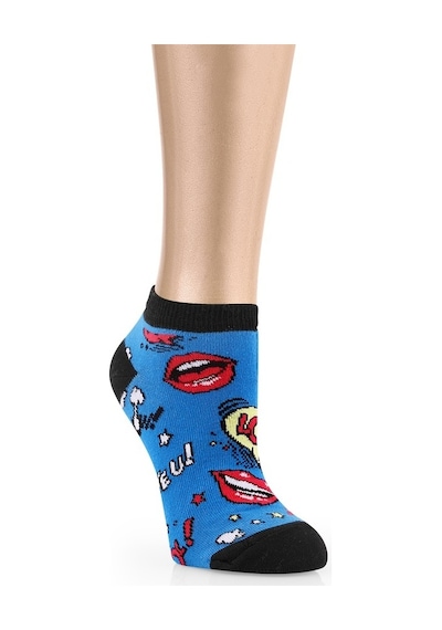 Ozzy Socks 5 Çift Eğlenceli Desenler Kadın Patik Çorap Ozzyp001 Çok Renkli