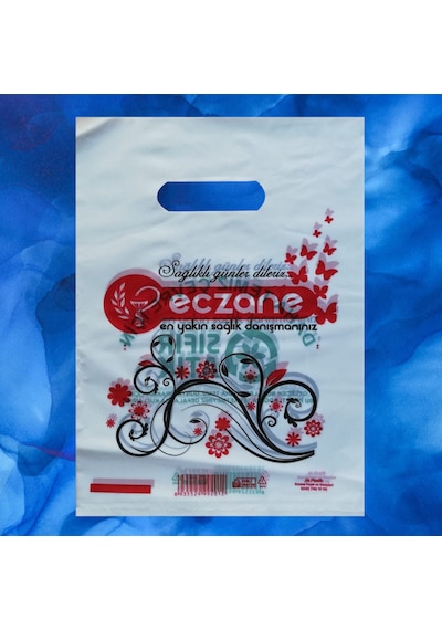 Bio Eczane Poşeti Baskılı El Geçme Poşet 25X35 Cm 1000 Adet 5 Kg