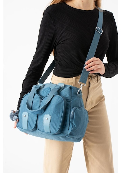 Baginn Klinkır Kadın Omuz Çantası Çok Cepli Hafif Su İtici Kumaş Çapraz Askılı Kol Çantası 32 26 Cm Mavi