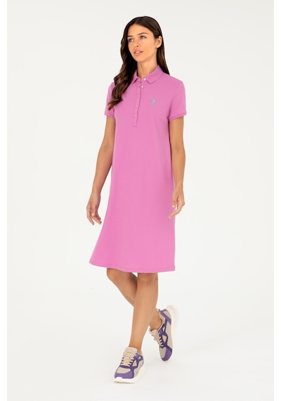 U.S. Polo Assn. Kadın Pembe Polo Yaka Mini Boy Örme Elbise 50280038-VR037 U.S. Polo Assn. Kadın Pembe Polo Yaka Mini Boy Örme Elbise 50280038-VR037
