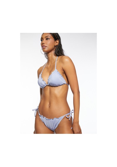 Koton Üçgen Bikini Üstü Simli Açık Mavi 2sak10055bm 2SAK10055BM610