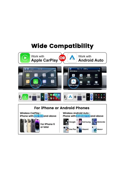 Mını Ultra1 Kablosuz Carplay Ve Android Otomatik Adaptör Kompakt Tak Ve Çalıştır Tasarımı Oem Arabalar İçin Kablolu Kablosuza Dönüştürür Usb-a/tip-c