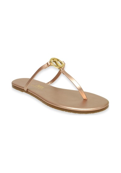 Tkees Tk-2112 Klasik Tokali Parmak Arası Bronz Kadın Terlik Bronz