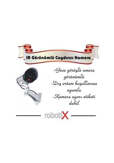 Robotix Gece Görüşlü Görünümlü Ir Caydırıcı Güvenlik Kamerası Robotix Gece Görüşlü Görünümlü Ir Caydırıcı Güvenlik Kamerası