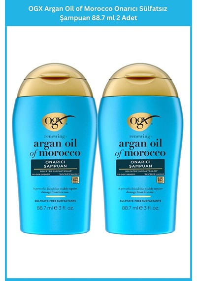 Ogx Argan Oil Of Morocco Onarıcı Sülfatsız Şampuan 88.7 Ml 2 Adet