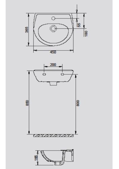 Turavit Oval Lavabo 36 x 45