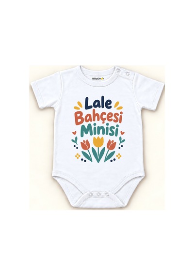 Babylimon Lale Bahçesi Minisi Beyaz Kısa Kollu Çıtçıtlı Bebek Zıbını Beyaz - Lale Bahçesi Minisi - 928161963 Beyaz - Lale Bahçesi Minisi