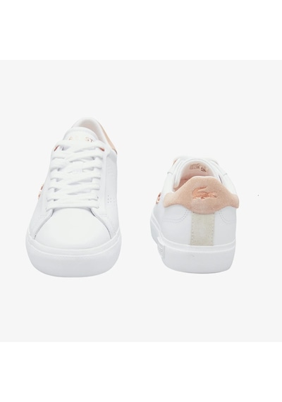 Lacoste Powercourt 2.0 Leather Womens Sneaker Hakiki Deri Kadın Günlük Spor Ayakkabı Beyaz Lacoste Powercourt 2.0 Leather Womens Sneaker Hakiki Deri Kadın Günlük Spor Ayakkabı Beyaz