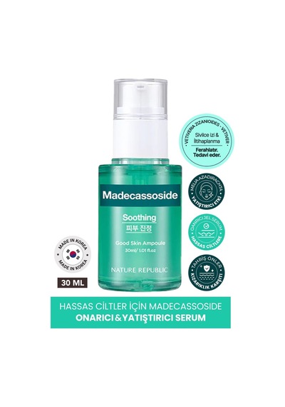 Nature Republic Hassas Ciltler İçin Madecassoside Yatıştırıcı Serum Nature Republic Good Skin Madecassoside Ampoule