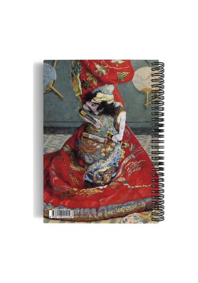 Claude Monet/madame Monet İn A Japanese Kimono,1876 Spiralli Defter 09 A5 Çizgisiz 100 Sayfa