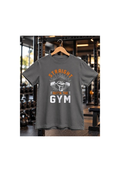 Segungear Straight Gym Erkek Regular Fit Baskılı Spor Tişört Gri - 931832711 Gri