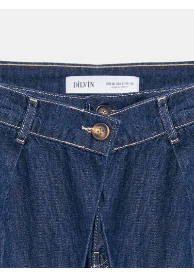 Dilvin 72314 Pamuk Baggy Pantolon-lacivert 34