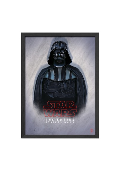 Darth Wader Siyah Ahşap Çerçeveli Poster, Film Duvar Tablosu