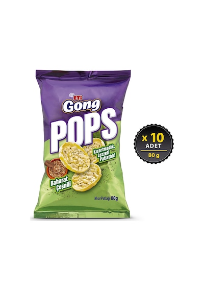 Eti Gong Pops Baharat Çeşnili 10 x 80 G